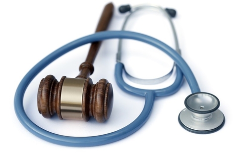 Court mallet and stethoscope