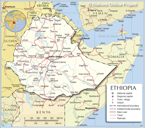 Ethiopia map