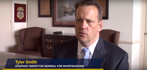 Screengrab of Tyler Smith speaking in video