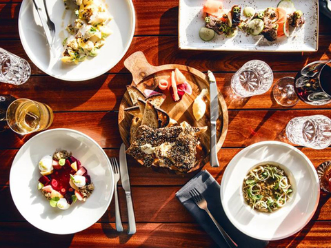 Food on plates