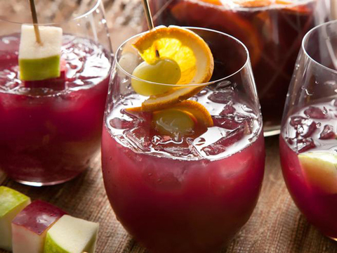Glasses with pink liquid