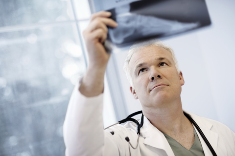 Doctor looking at x-ray x-ray