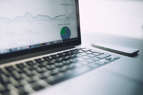 Analytics Closeup of a laptop