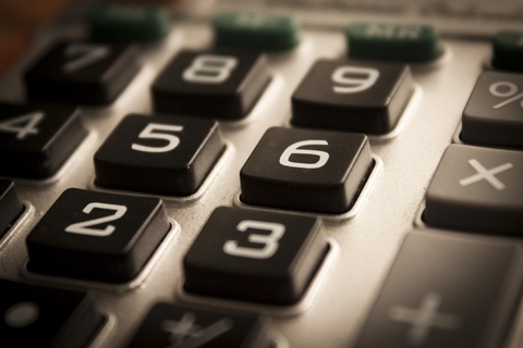 Calculator A calculator up close