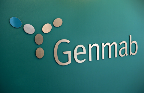 Genmab office sign Genmab logo