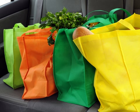 groceries in car