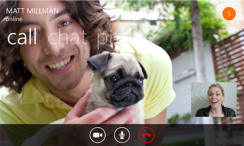 Skype video call on Windows Phone OS Skype for Windows Phone OS