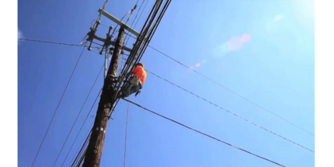 Google Fiber pole attachment B-roll screencap Google Fiber pole attachment screencap