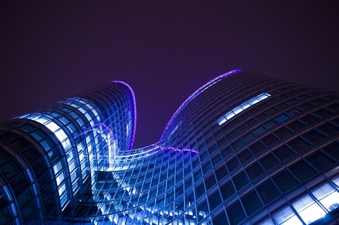 buildings towers night