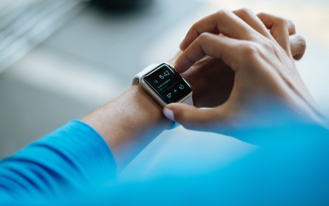 Smartwatch on wrist smartwatch