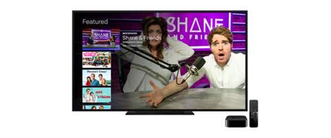 Fullscreen SVOD service on Apple TV (Fullscreen) Fullscreen's Apple TV interface