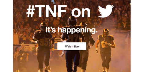 TNF on Twitter promo card (Twitter/NFL) TNF on Twitter