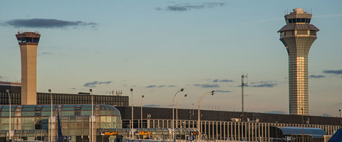 Control Towers at Chicago Airport Credit Rex Wholster iStock Getty Images Plus Getty Images Control towers at Chicago O'Hare International Airport