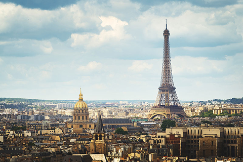 View of the Eiffel Tower in Paris View of the Eiffel Tower in Paris