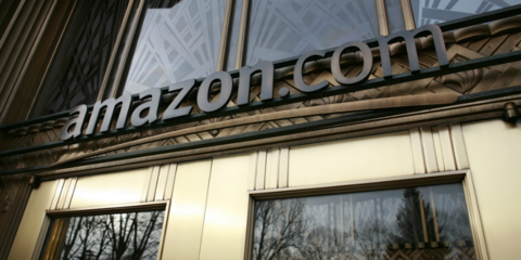 Amazon.com building entrance sign - 800x400 crop (Amazon) Amazon.com