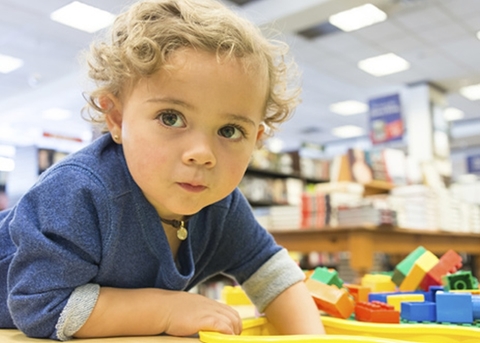Young child with Autism Spectrum Disorder Young child playing