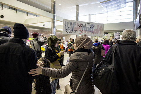 Airport Protests Credit Jeffrey M Smith The Times Herald via AP Newscred Airport Protests