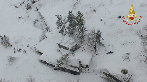 Hotel Rigopiano Avalanche Credit Italian Firefighters via AP Hotel Rigopiano Avalanche