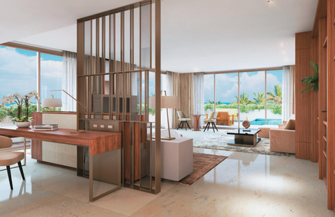 Grand Velas Los Cabos The grand class suites at Grand Velas Los Cabos have an oceanfront location and come with private plunge pools and minibars.