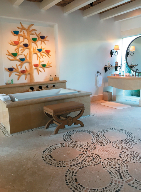 Las Ventanas Las Ventanas Al Paraiso’s Two-Bedroom Beachfront Signature Villa has a bath butler and a customized bath amenity menu.