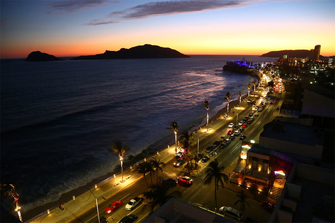Mazatlan Editorial Nighttime along the coast of Mazatlan, Mexico