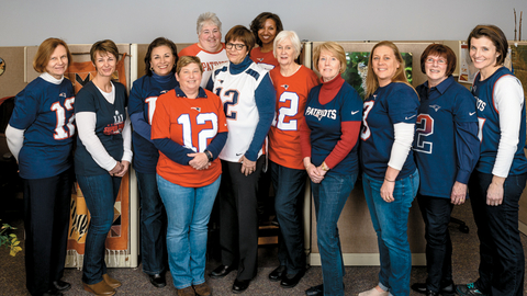 Wayland Travel Front row, from left to right: Valerie Paul, ATD manager; Samantha Smith, travel consultant; Sherine Hayden, travel consultant; Debie Isroff, travel consultant; Karen Schragle, owner; Marilyn Scott, travel consultant; Pat Feige, travel consultant; Stacy S