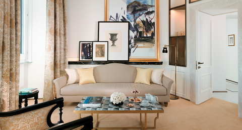 Hotel Eden Hotel Eden in Rome, which closed for a massive renovation, reopens April 1. A suite living room is shown here.