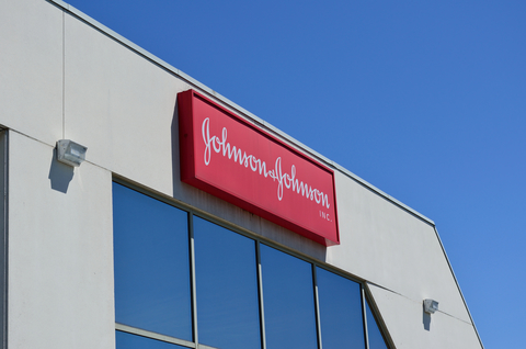 Johnson & Johnson J&J logo on building
