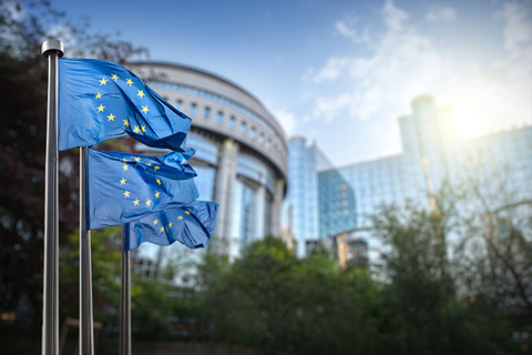 European Union Parliament Credit artJazz iStock Getty Images Plus Getty Images European Union flags waving in front of the EU Parliament building in Brussels