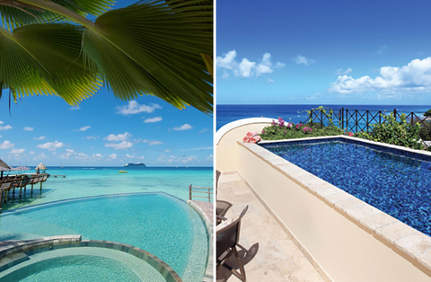Hotel Kia Ora Resort & Spa vs Langara, The Penthouse at Sandy Cove Barbados Cool Pools Hotel pools at Hotel Kia Ora Resort & Spa and Langara, The Penthouse at Sandy Cove Barbados