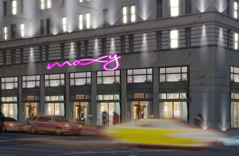 Moxy Times Square Sign Moxy Times Square Sign