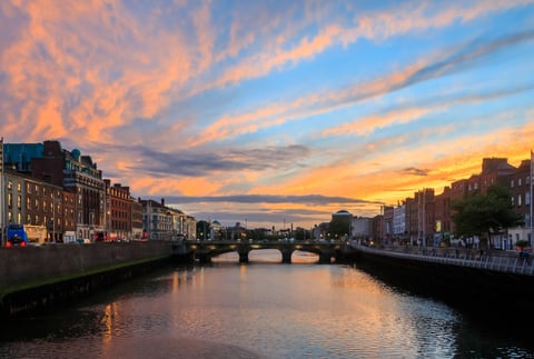 Dublin bridge According to JLL's Irish Hotel Update, Irish hotels bought 20 percent of Ireland's total commercial property in 2016 while Dublin ranks first in occupancy.