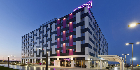 Moxy Vienna Airport Moxy Vienna Airport Exterior in Vienna Austria Editorial