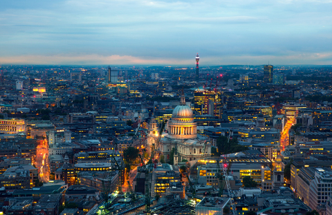 London Rooftops Night Getty A view over the London rooftops at night