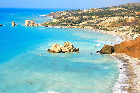 Paphos Cyprus Getty Petra tou Romiou, Aphrodite's legendary birthplace in Paphos, Cyprus.