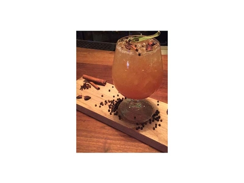 Autumn's Ambrosia Fall cocktail made with Blue Nectar Reposado Extra Blend