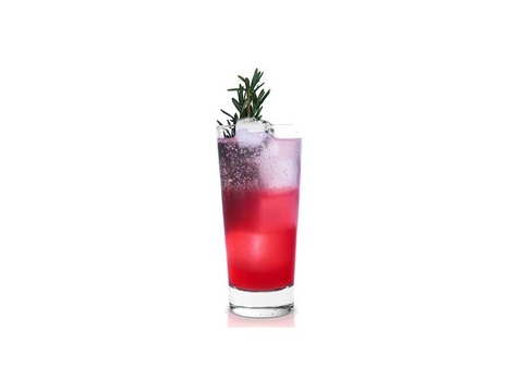 Holiday in Oaxaca Festive holiday cocktail topped with sparkling cranberry juice.