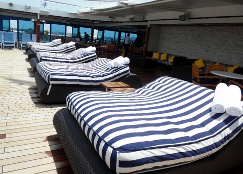 Pool Deck Double Lounge Beds Oceania Cruises Sirena Photo copyrighted by Susan J Young Editorial Use Only Pool Deck Double Lounge Beds Pool Deck Oceania Cruises Sirena Photo copyrighted by Susan J Young Editorial Use Only