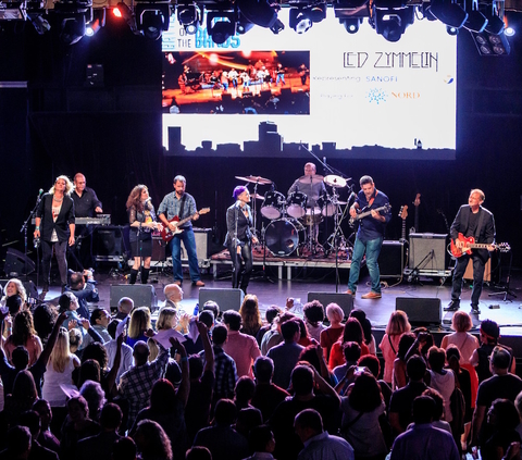 Battle of the bands-Genzyme Sanofi Genzyme band Led Zymmelin performing on stage