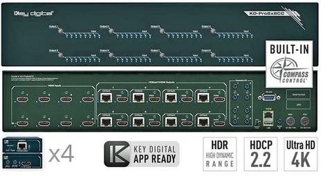 KD-Pro6x6CC, KD-Pro8x8CC, Matrix Switchers, Key Digital 