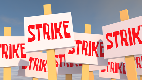 Strike signs Strike signs