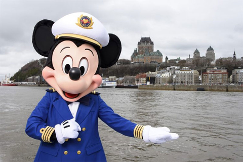 Disney Cruise Line Quebec City Editorial Mickey Mouse standing in Quebec City