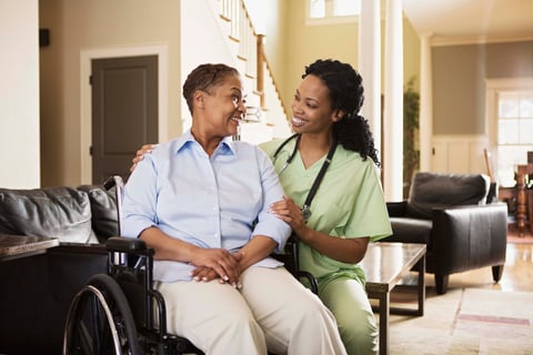 Doc and patient in wheelchair Doctor and patient in wheelchair