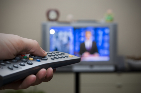 TV and Remote Control Image TV and Remote Control Image