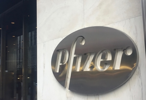 Pfizer building logo Pfizer