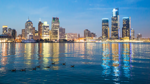 Detroit Skyline Compared with Q1 2016, hospitality hang on with a 0.9-percent rise in occupancy, while both ADR and RevPAR also grew at a strong clip.