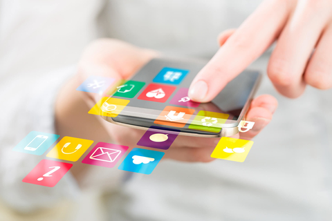 Apps on a smartphone Apps on a smartphone screen