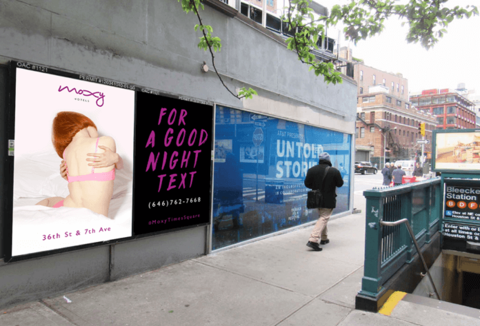 Moxy wheatpaste campaign Moxy unveils 'For a Good Night Text' wheatpaste campaign