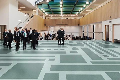 Polyflor Ecore, a company that transforms reclaimed materials into performance surfaces, refined its offering of Polyflor resilient vinyl flooring products.