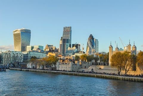 London from the Thames // Photo by kokodrill/iStock/Getty Images Plus/Getty Images a view of London from the Thames